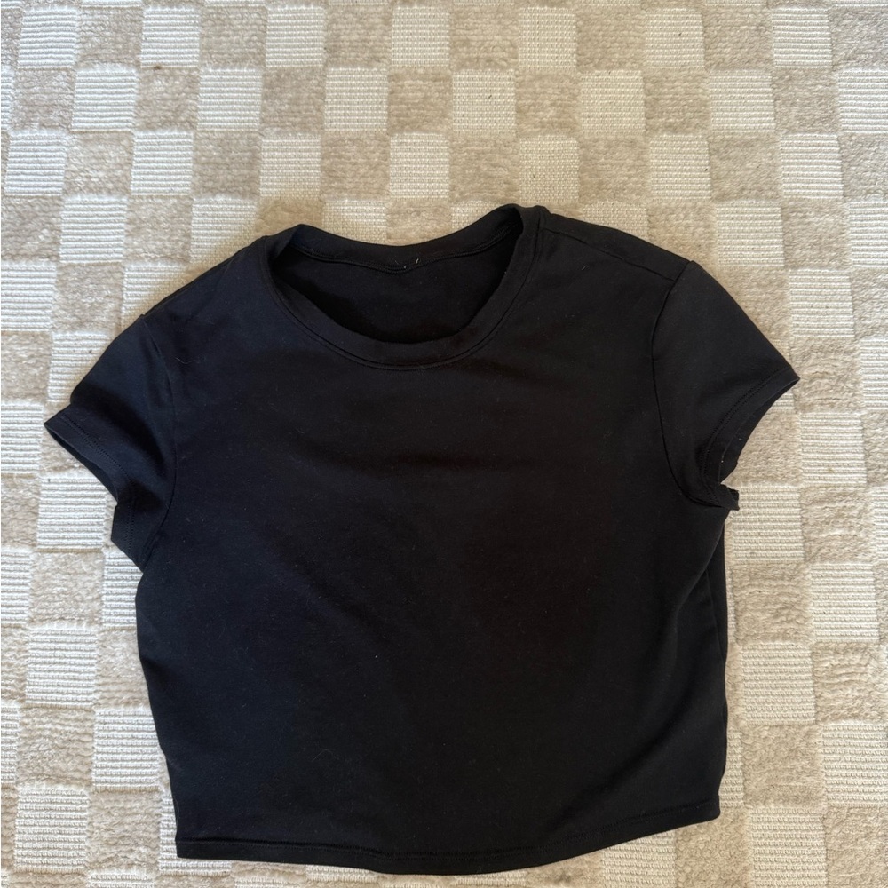 Black Cropped T-Shirt